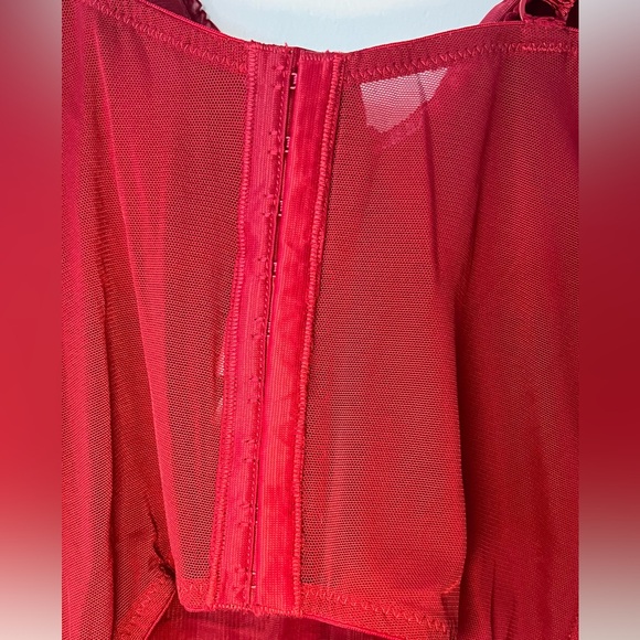 Roselle Red Corset with hook eye closure 36D - Picture 5 of 6